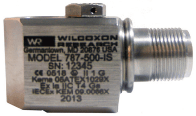 Wilcoxon Sensing Technologies Low-Frequency Intrinsically Safe Accelerometer, Model 787-500-IS